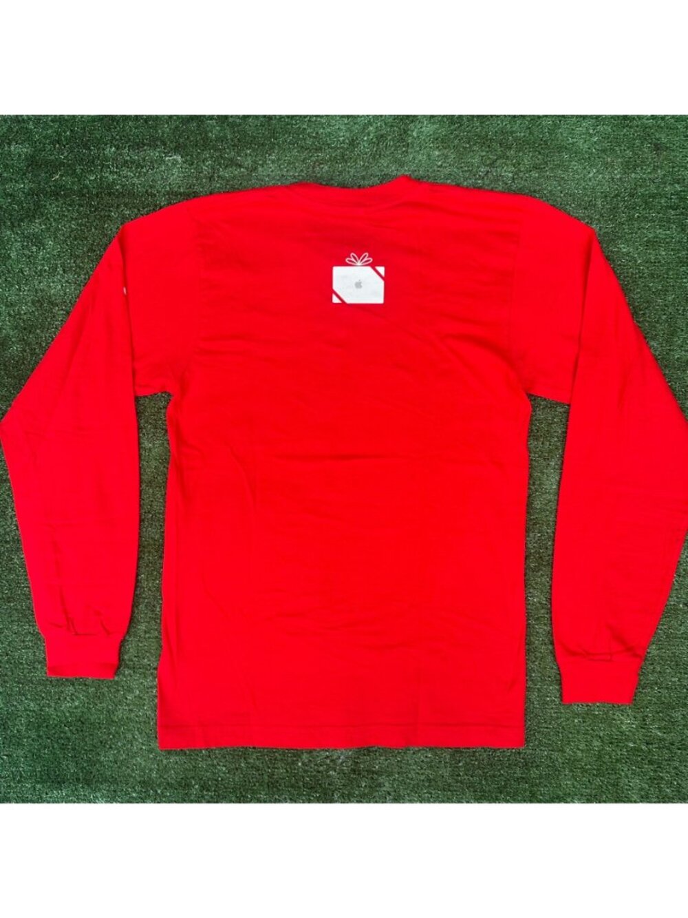 Vintage Y2K Apple One Wise Man T-Shirt Long Sleeve Red S Steve Jobs Mac Computer - Picture 5 of 6